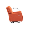 270 Degree Swivel Electric Recliner Home Theater Seating Single Reclining Sofa Rocking Motion Recliner with Phone Holder - Orange Sensual Secret Boutique