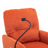 270 Degree Swivel Electric Recliner Home Theater Seating Single Reclining Sofa Rocking Motion Recliner with Phone Holder - Orange Sensual Secret Boutique