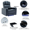 PU Leather Power Recliner Individual Seat Home Theater Recliner - Blue | Ultimate Comfort and Entertainment Sensual Secret Boutique