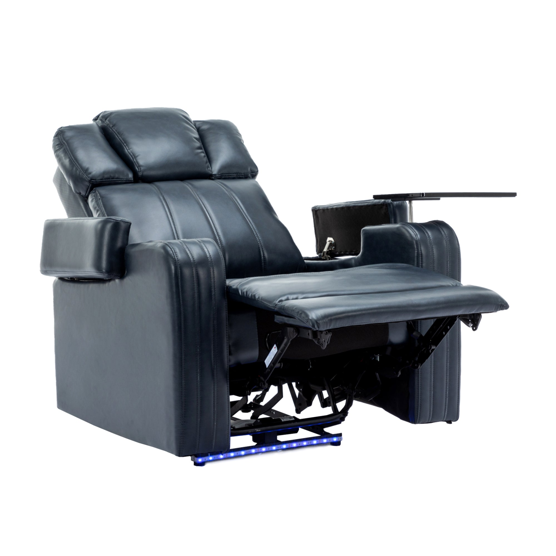 PU Leather Power Recliner Individual Seat Home Theater Recliner - Blue | Ultimate Comfort and Entertainment Sensual Secret Boutique