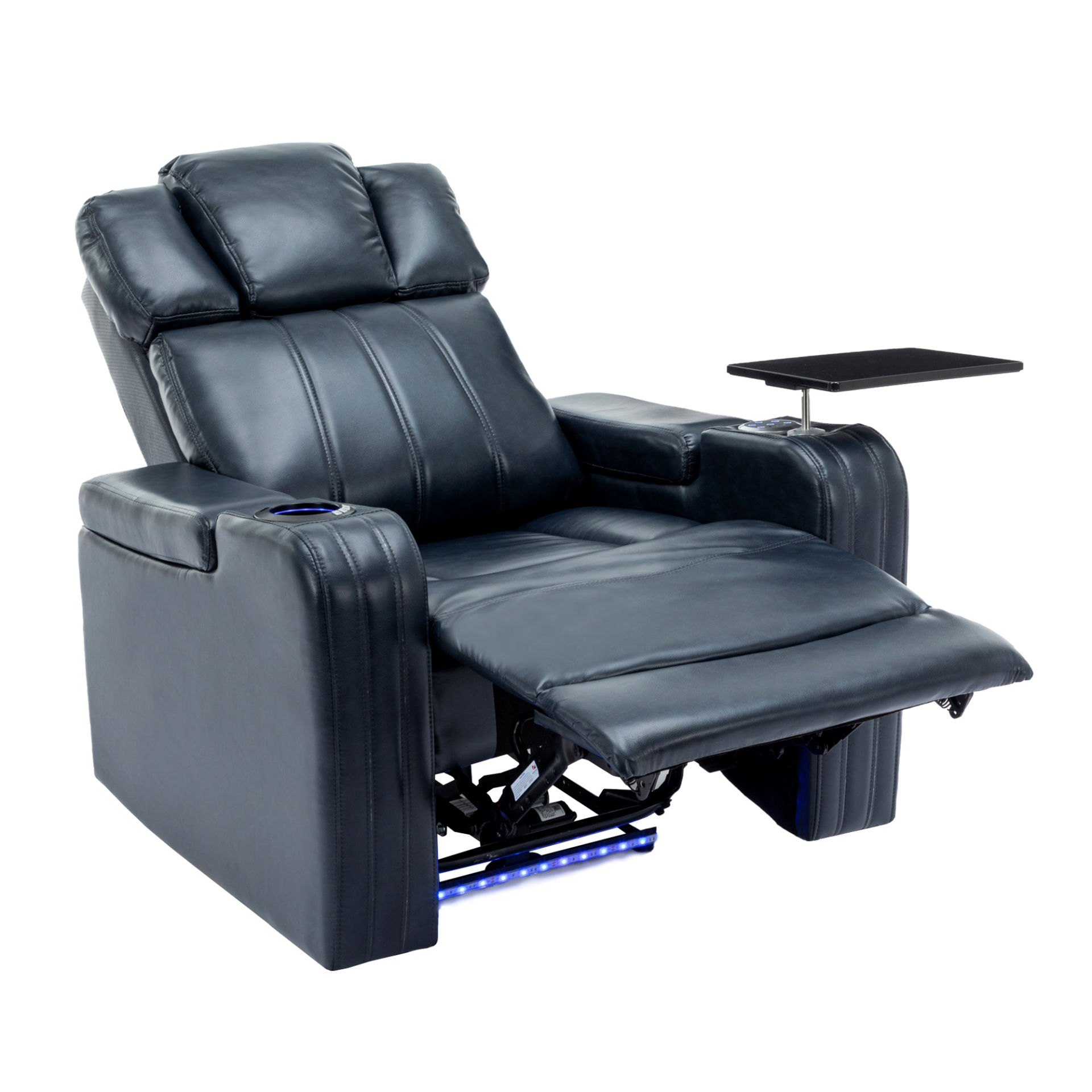 PU Leather Power Recliner Individual Seat Home Theater Recliner - Blue | Ultimate Comfort and Entertainment Sensual Secret Boutique