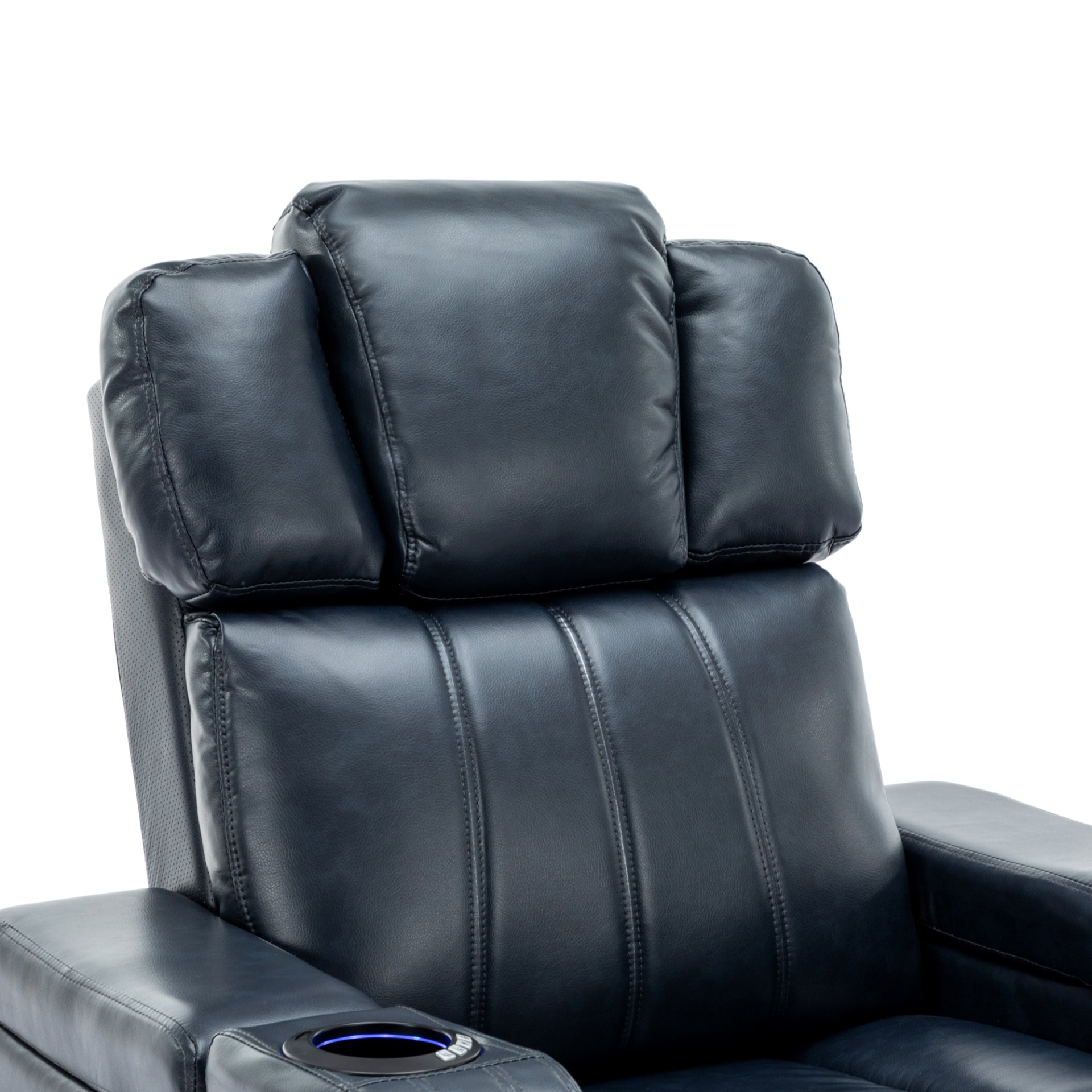 PU Leather Power Recliner Individual Seat Home Theater Recliner - Blue | Ultimate Comfort and Entertainment Sensual Secret Boutique