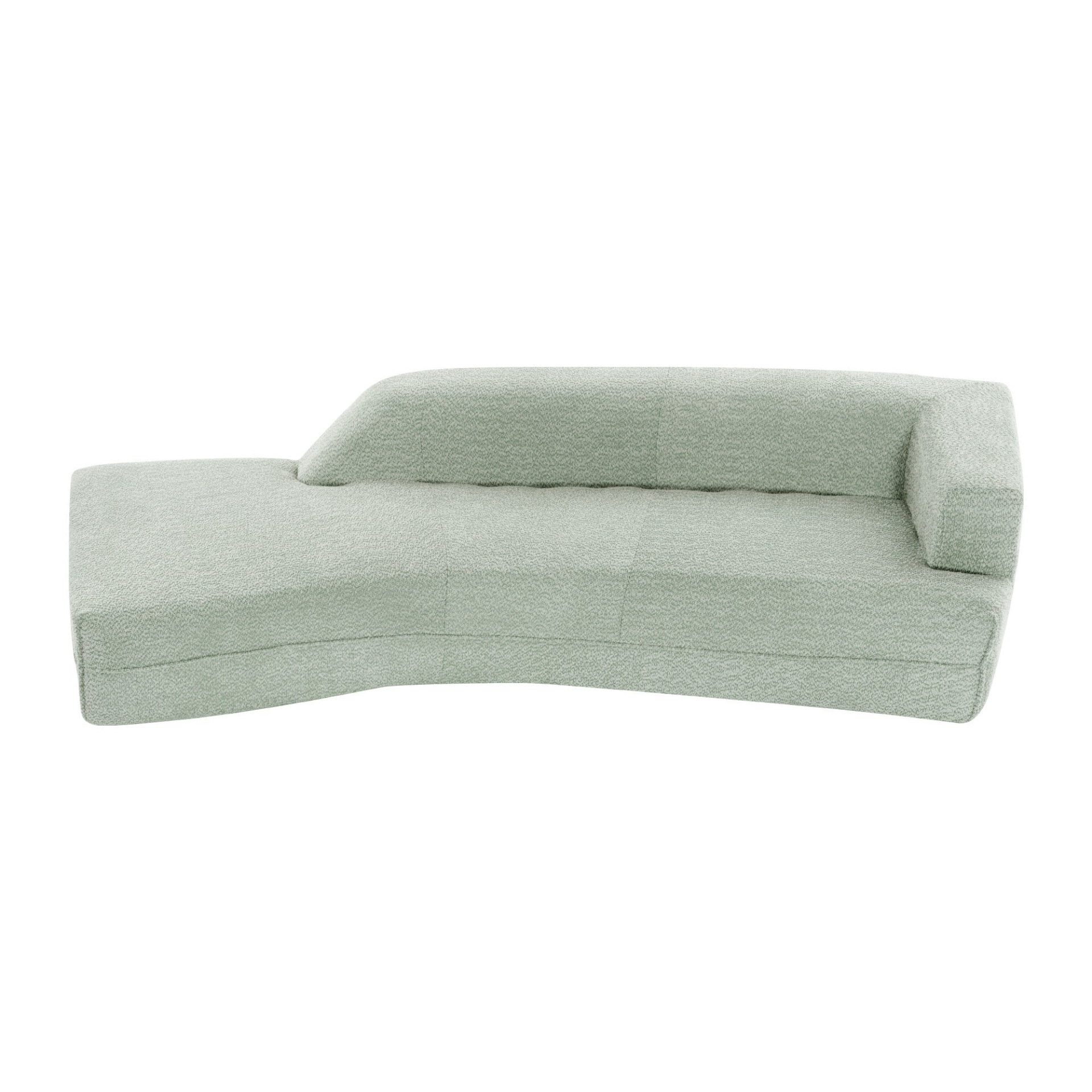 109.4" Curved Chaise Lounge Modern Indoor Sofa Couch for Living Room, Green Sensual Secret Boutique