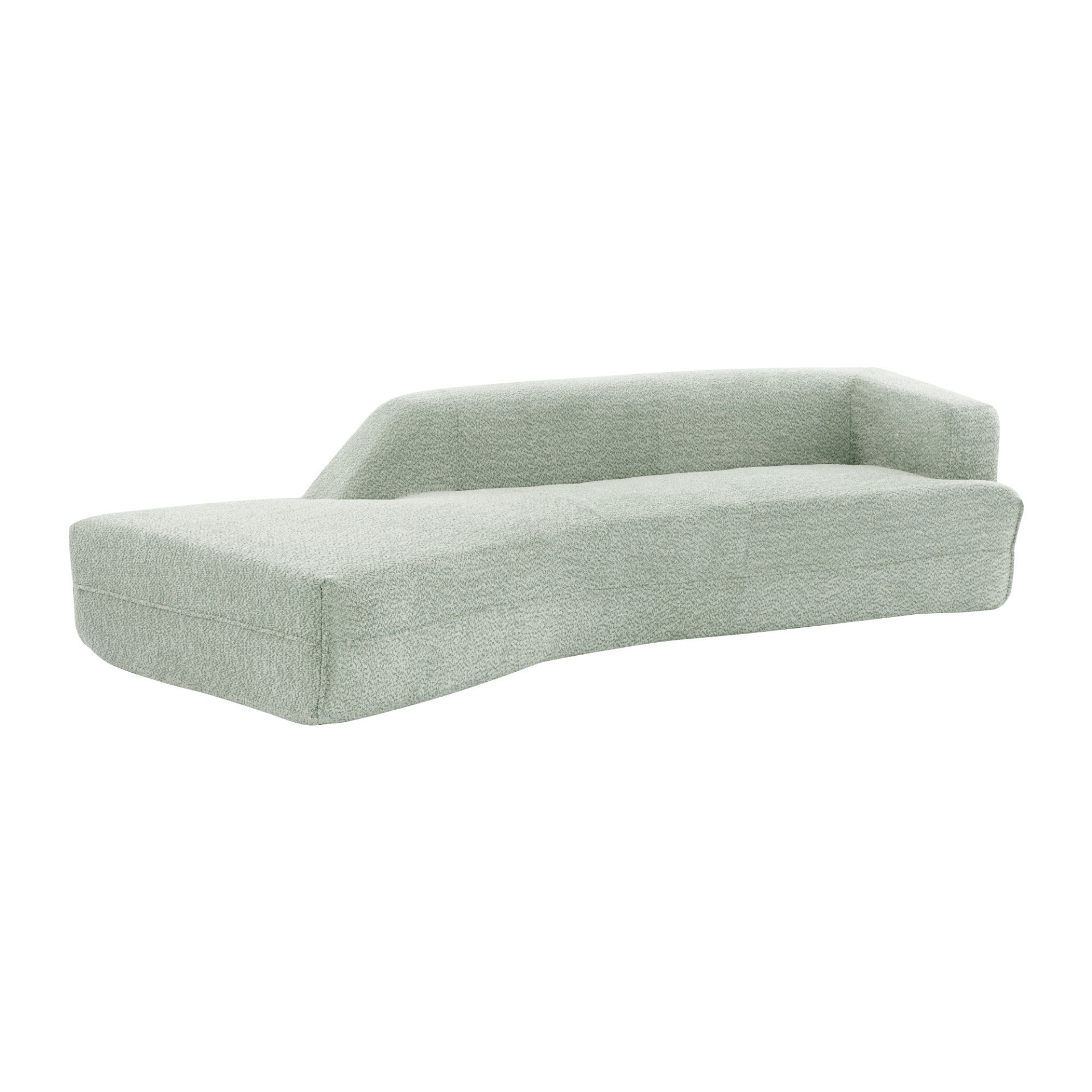 109.4" Curved Chaise Lounge Modern Indoor Sofa Couch for Living Room, Green Sensual Secret Boutique