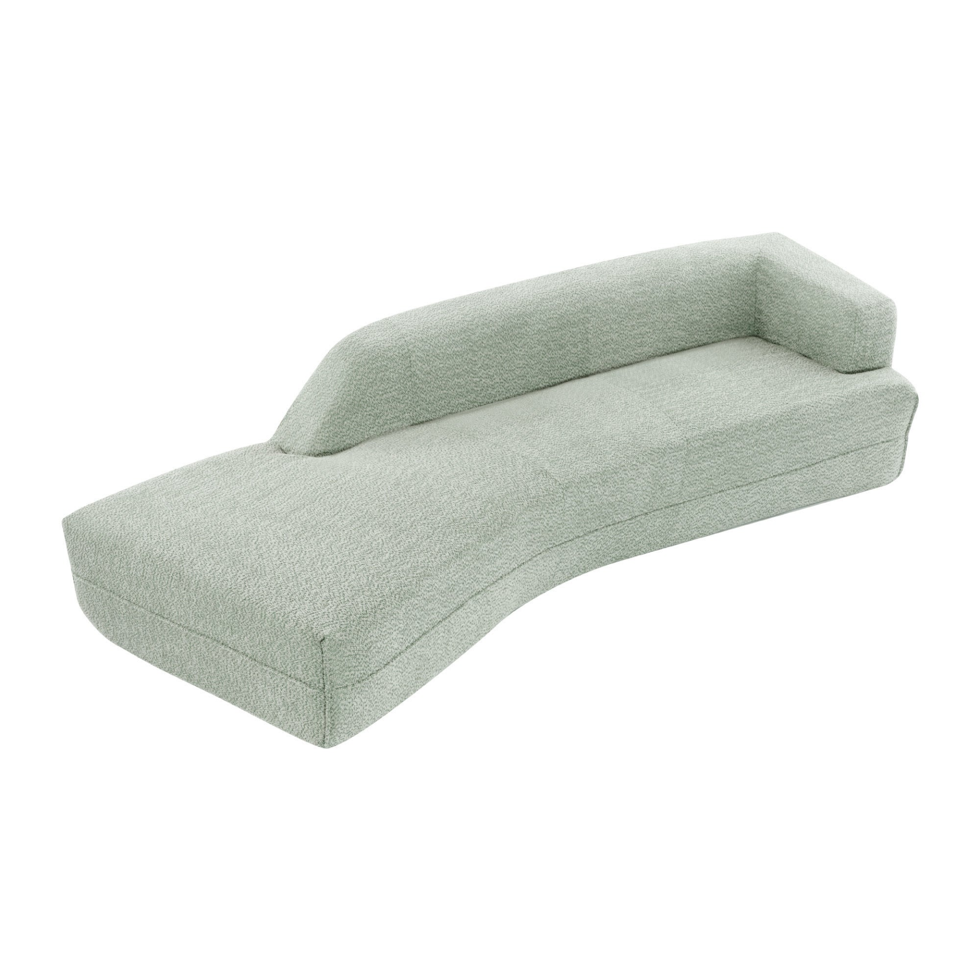 109.4" Curved Chaise Lounge Modern Indoor Sofa Couch for Living Room, Green Sensual Secret Boutique