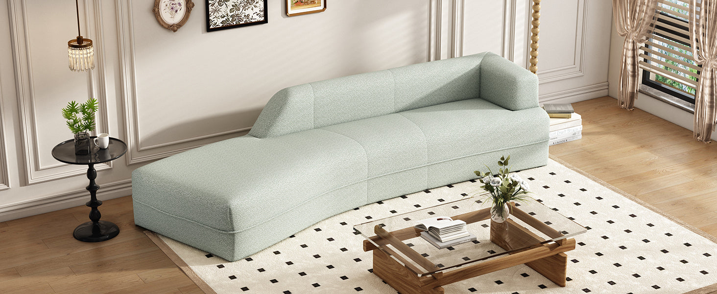 109.4" Curved Chaise Lounge Modern Indoor Sofa Couch for Living Room, Green Sensual Secret Boutique