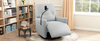 270 Degree Swivel Electric Recliner Home Theater Seating Single Reclining Sofa Rocking Motion Recliner with Phone Holder - Grey Sensual Secret Boutique