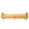 Orisfur Linen Upholstered Modern Convertible Folding Futon Sofa Bed - Yellow Sensual Secret Boutique