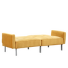 Orisfur Linen Upholstered Modern Convertible Folding Futon Sofa Bed - Yellow Sensual Secret Boutique