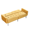 Orisfur Linen Upholstered Modern Convertible Folding Futon Sofa Bed - Yellow Sensual Secret Boutique