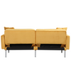 Orisfur Linen Upholstered Modern Convertible Folding Futon Sofa Bed - Yellow Sensual Secret Boutique