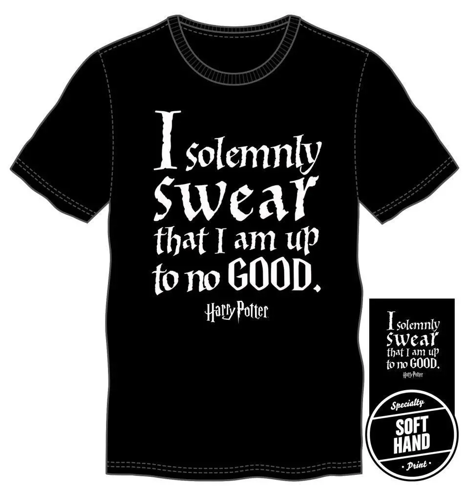 Harry Potter Hogwarts Marauder's Map I Solemnly Swear That I Am Up To No Good Men's Black T-Shirt Sensual Secret Boutique