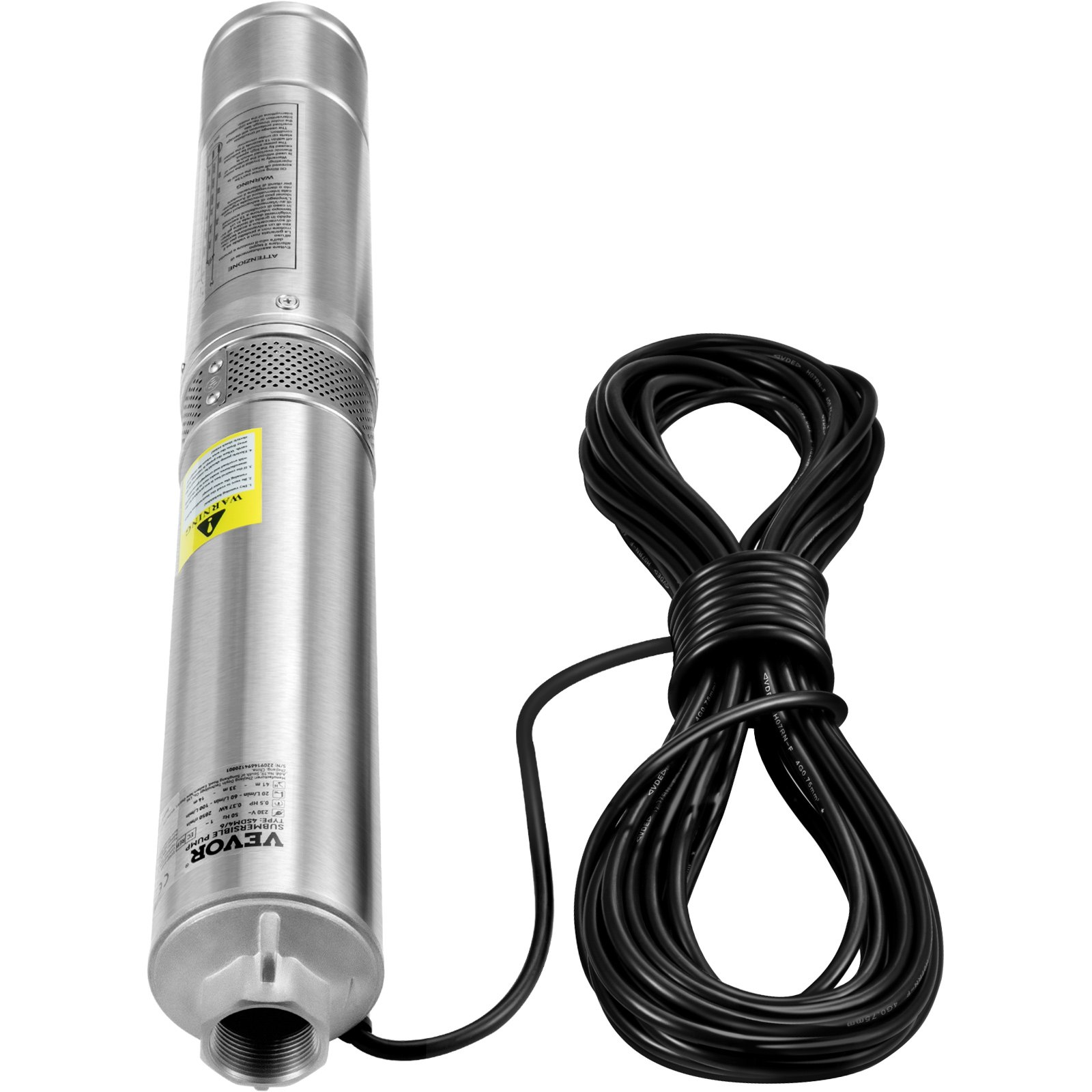 VEVOR Deep Well Submersible Pump, 3HP/2200W, 37GPM Flow, 640 ft Head Sensual Secret Boutique