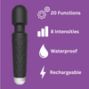 Loving Joy 20 Function Wand Vibrator Black Sensual Secret Boutique