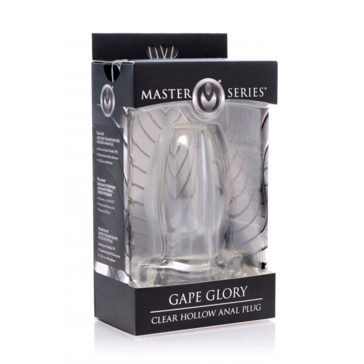 Master Series Gape Glory Clear Hollow Anal Plug Large Sensual Secret Boutique