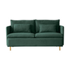 Modern Upholstered Loveseat Sofa - Emerald Cotton Linen (63.8