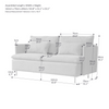 Modern Upholstered Loveseat Sofa - Emerald Cotton Linen (63.8