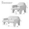 2 Piece Set Sofa Couch, Modern Teddy Fabric Loveseat & Accent Chair for Living Room Sensual Secret Boutique