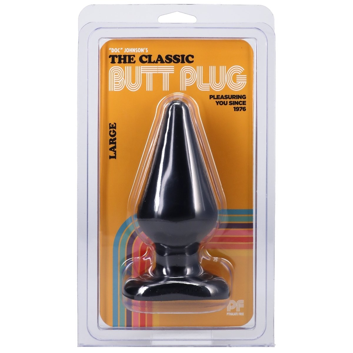 Doc Johnson Classic Butt Plug Black Large Sensual Secret Boutique