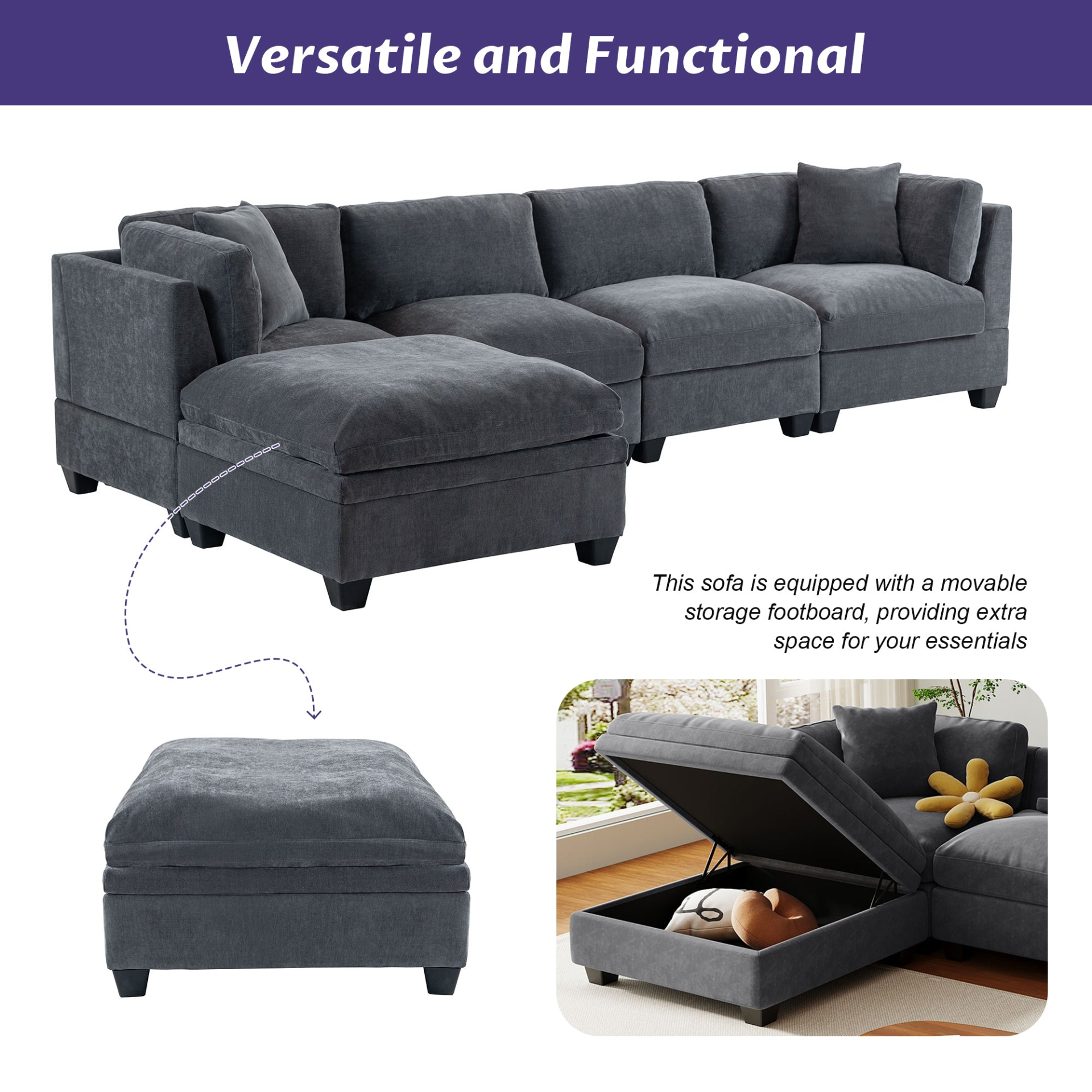 Experience Ultimate Comfort with the Upholstered Modular Sofa Sensual Secret Boutique