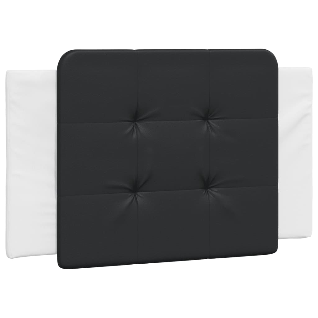 vidaXL Bed Frame with Headboard White and Black 90x190 cm Single Faux Leather Sensual Secret Boutique