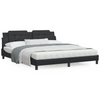 vidaXL Bed Frame with Headboard Black 180x200 cm Super King Faux Leather Sensual Secret Boutique