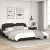 vidaXL Bed Frame with Headboard Black 180x200 cm Super King Faux Leather Sensual Secret Boutique