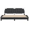 vidaXL Bed Frame with Headboard Black 180x200 cm Super King Faux Leather Sensual Secret Boutique