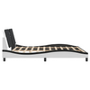 vidaXL Bed Frame with LED Lights White and Black 180x200 cm Super King Faux Leather Sensual Secret Boutique