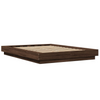 vidaXL Bed Frame Brown Oak 140x190 cm Engineered Wood - Modern Style, Durable Material Sensual Secret Boutique