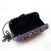 LO2374 - Ruthenium White Metal Clutch with Top Grade Crystal in Multi Color