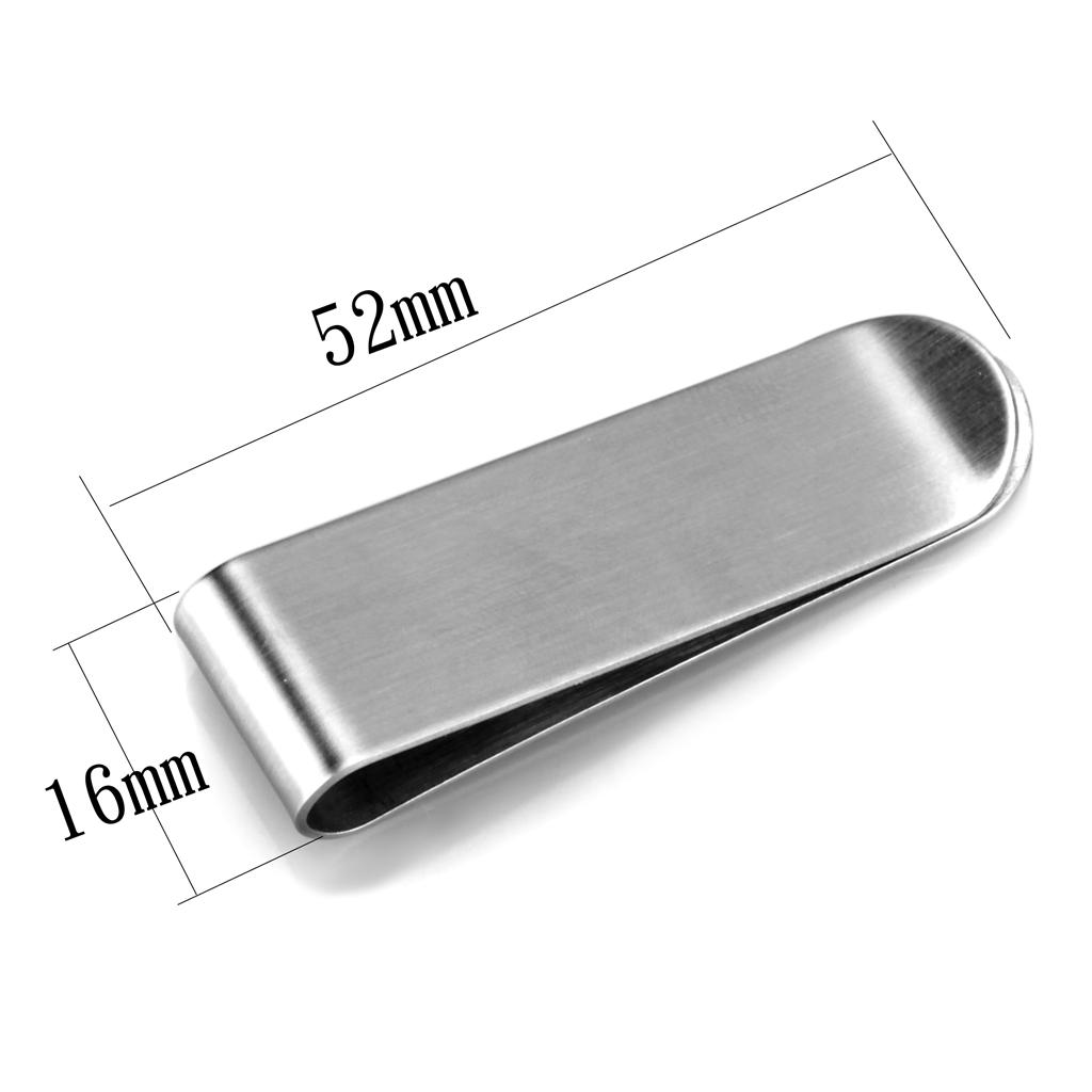 High Polished Stainless Steel Money Clip with No Stone - Elegant and Practical