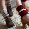 Vintage Style CableKnit Leg Warmer Socks With Lace | Cozy & Fashionable Sensual Secret Boutique