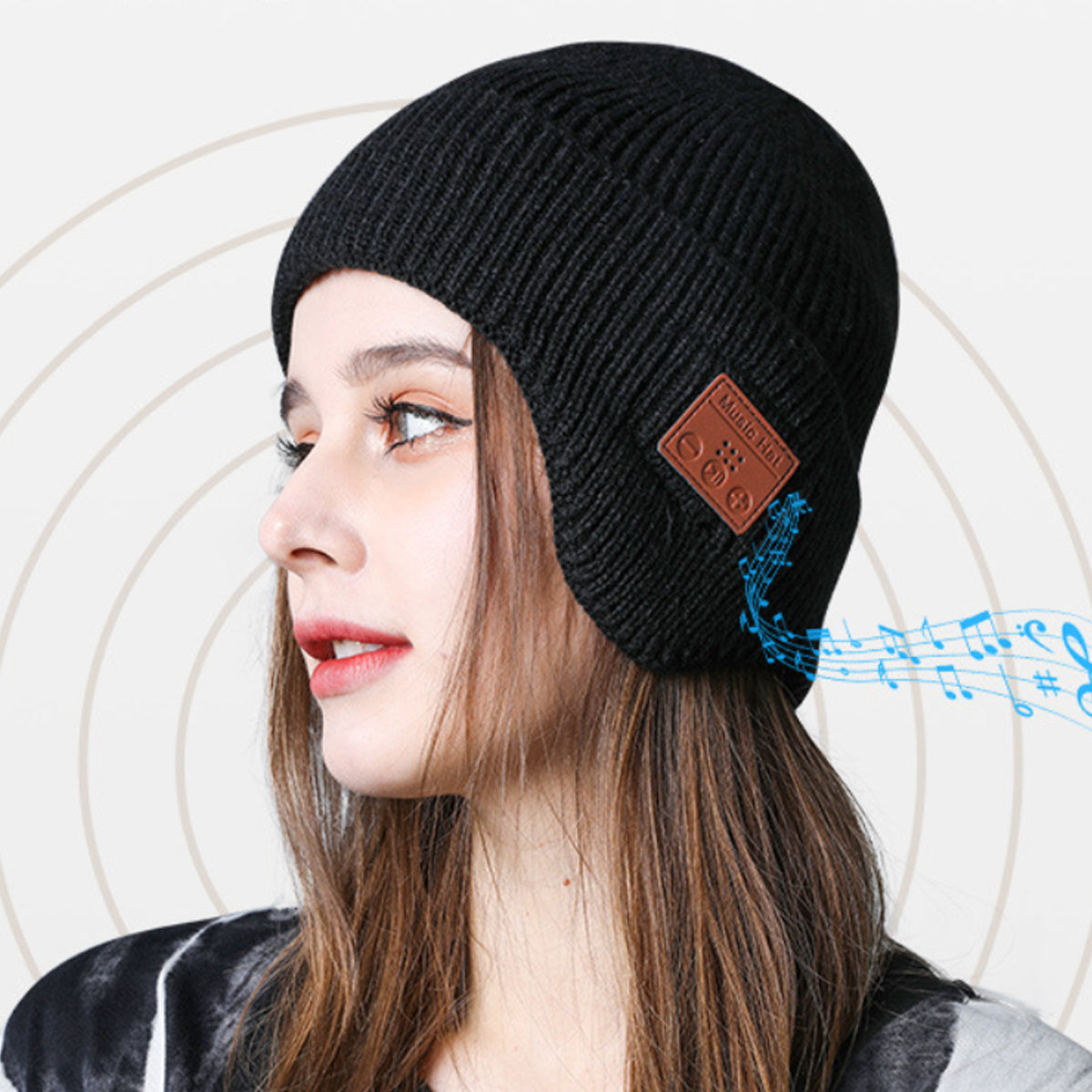 Musical Beanie Hat With Ear Muff and Bluetooth Sensual Secret Boutique