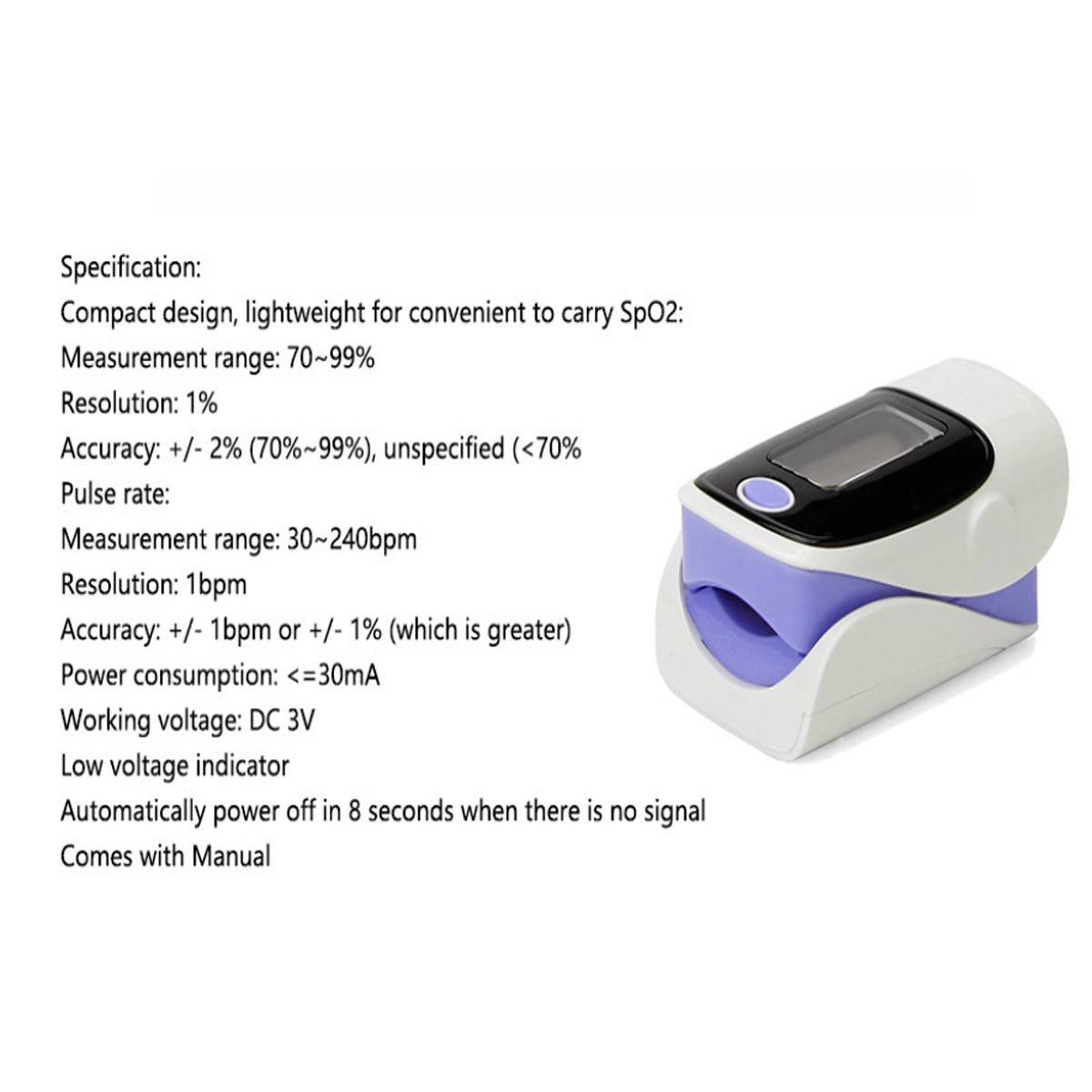 Fingertip Pulse Oximeter and Blood Oxygen Saturation Monitor with LED Display Sensual Secret Boutique