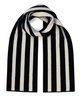 Stripes Wool & Cashmere Scarf Black - Warm Knitted Scarf for Winter Sensual Secret Boutique