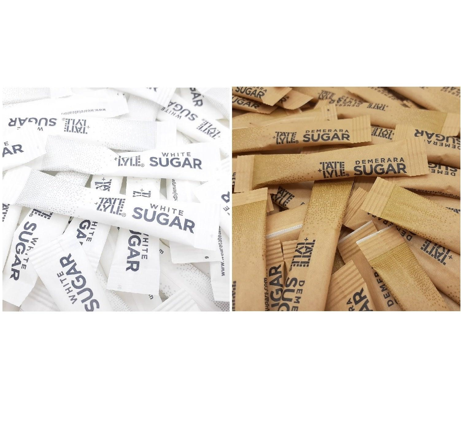 Tate & Lyle Sugar Individual Sticks Sachets - White and Brown Demerara Granulated Sensual Secret Boutique