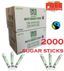 2000 White Granulated Sugar Sticks Sachets - Convenient Individual Portions for Coffee and Tea Sensual Secret Boutique