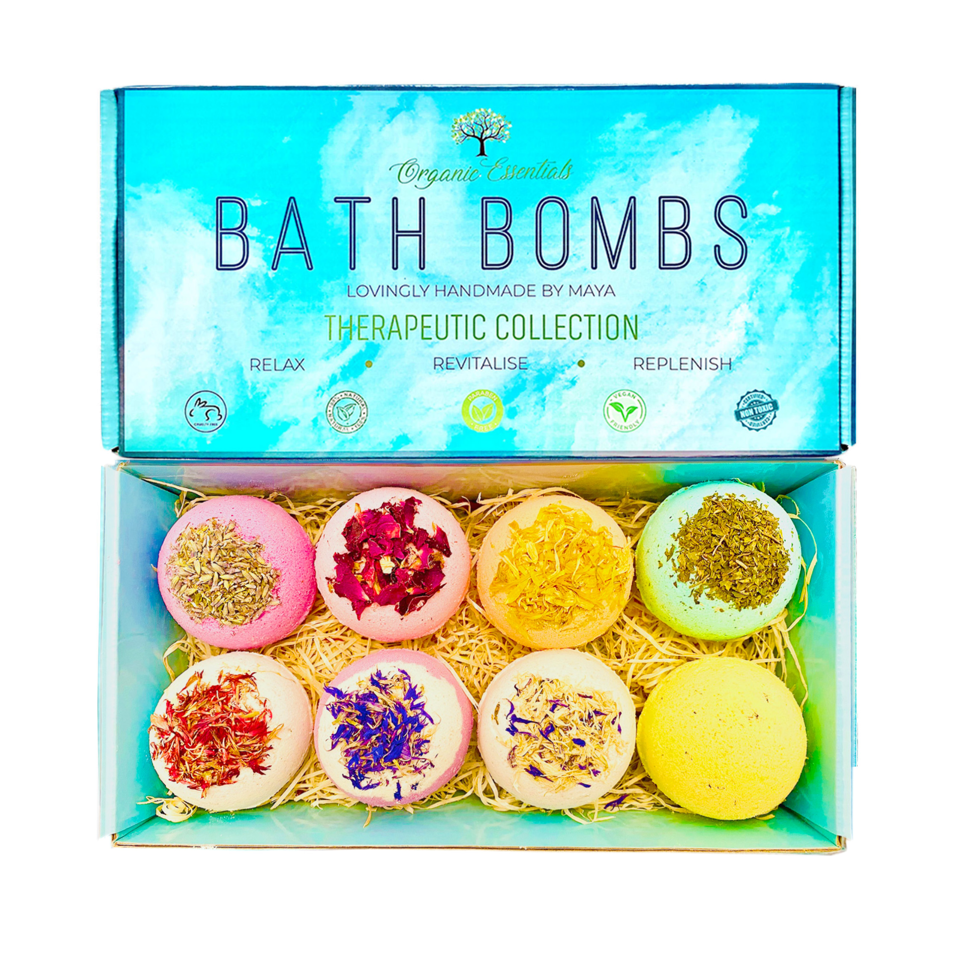 Luxury Therapeutic Natural Bath Bomb Gift Set - Organic Essentials Sensual Secret Boutique