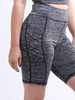 High-Waisted Mid-Thigh Workout Shorts with Pockets & Criss Cross Design Sensual Secret Boutique