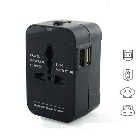 Worldwide Power Adapter and Travel Charger with Dual USB Ports for Convenient Travel Sensual Secret Boutique