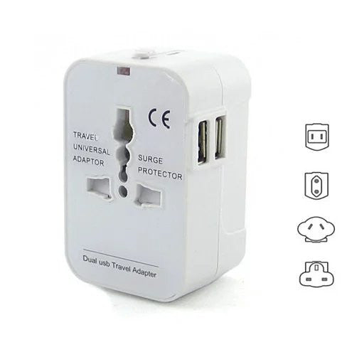 Worldwide Power Adapter and Travel Charger with Dual USB Ports for Convenient Travel Sensual Secret Boutique